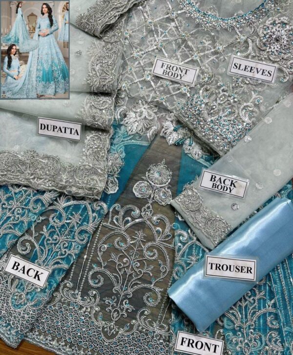 Brand: Maria B net bridal maxi-SK - Image 2
