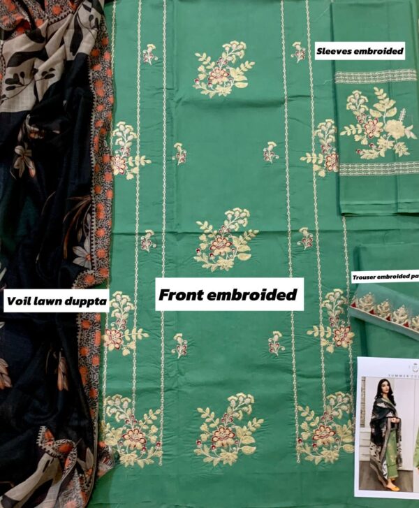 EMBORIDERY LAWN 3PC P&D-3 - Image 3