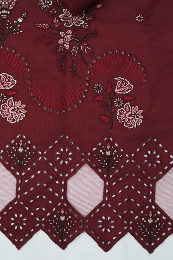 Embraided Chikankari Work 3PC P&D-2 - Image 4