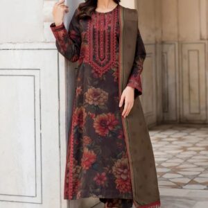 GOOD QUALITY PRINTED LAWN SUIT P&D-3