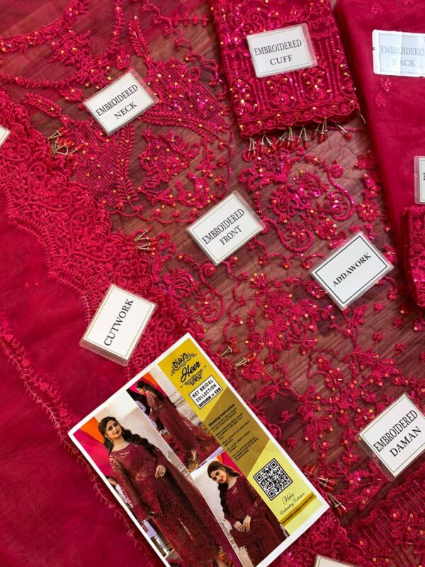 Material Chikankari Lawn CTN Organza SH - Image 8
