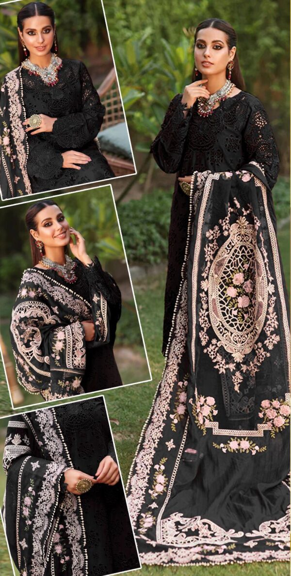 Embraided Chikankari Work 3PC D-S