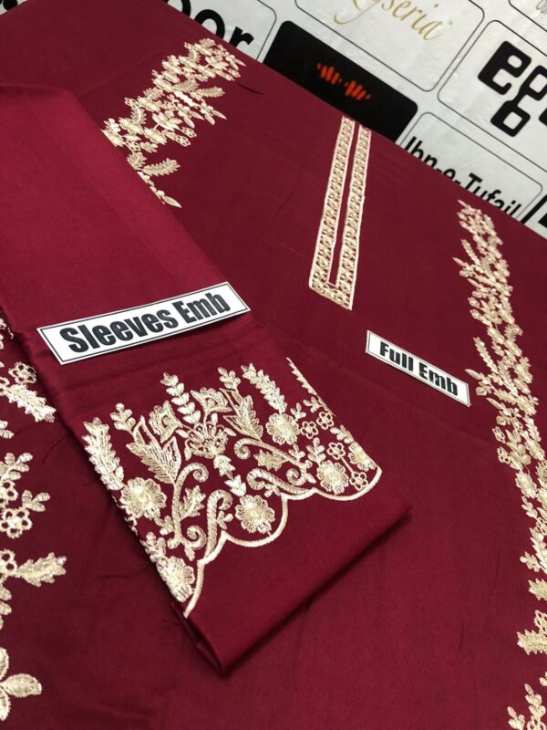 Embroidery Lawn 2pc Suit Fabric Good-UR1 - Image 4