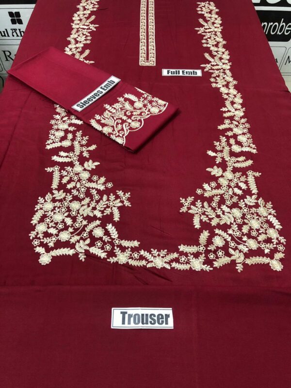 Embroidery Lawn 2pc Suit Fabric Good-UR1 - Image 3