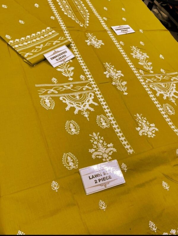 Embroidery Lawn 2pc Suit Fabric Good-UR5 - Image 5