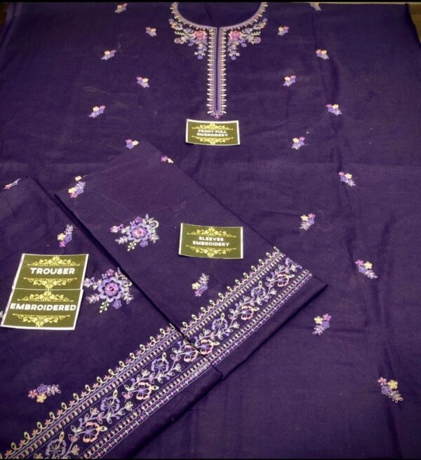Embroidery Lawn 2pc Suit Fabric Good-UR13 - Image 5