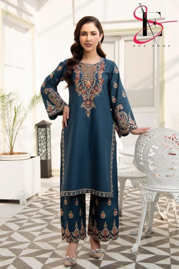 Embroidery Lawn 2pc Suit Fabric Good-UR12 - Image 4