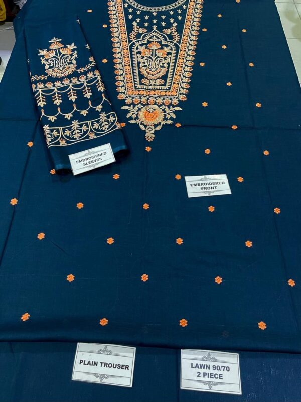Embroidery Lawn 2pc Suit Fabric Good-UR12 - Image 3