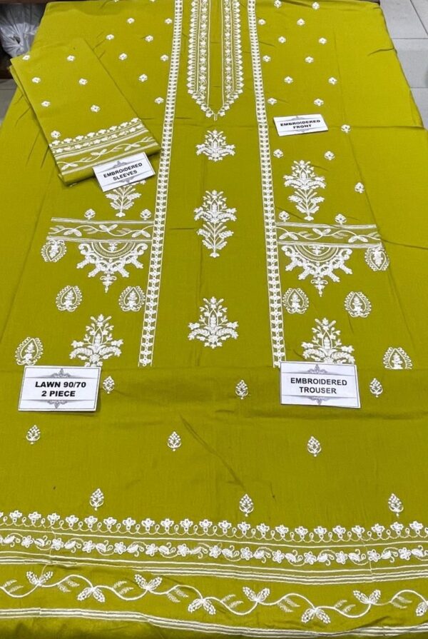 Embroidery Lawn 2pc Suit Fabric Good-UR5 - Image 6