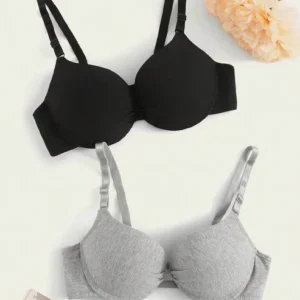 2pack Adjustable Strap Underwire Bra Set