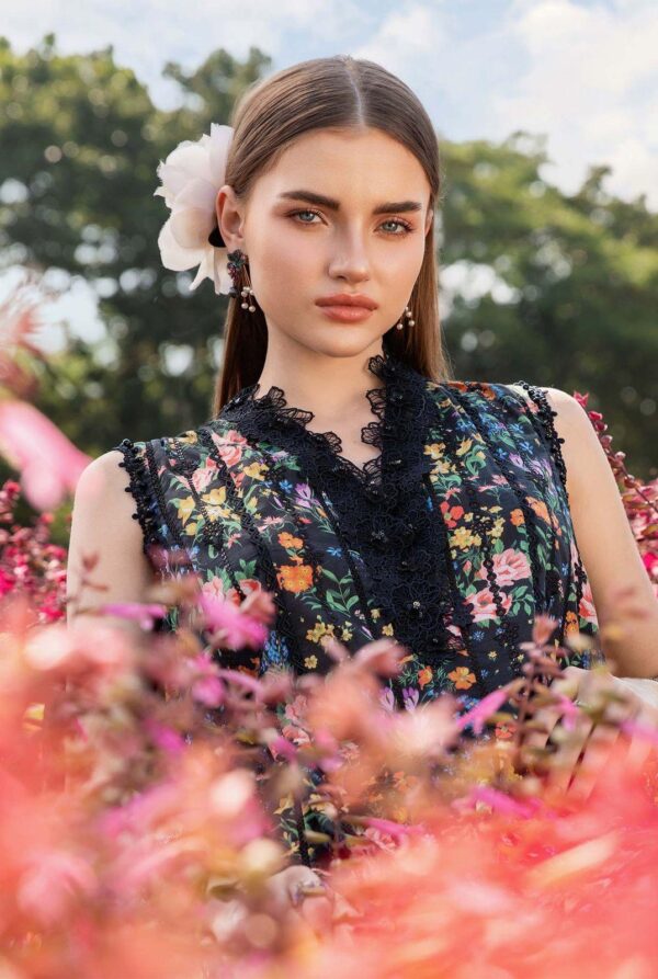 Maria B lawn front with heavy embroidered - Image 2