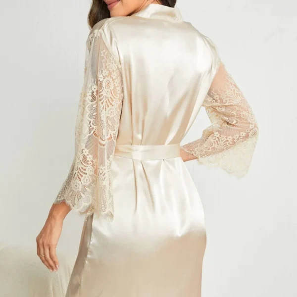 Satin imitation silk sxy home nightdress - Image 9